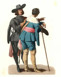 Portrait of two Spanish artists, 17th century, based on a painting by Diego Velasquez (1599-1660) Portrait of two Spanish artists, 17th century, based on a painting by Diego Velasquez (1599-1660)