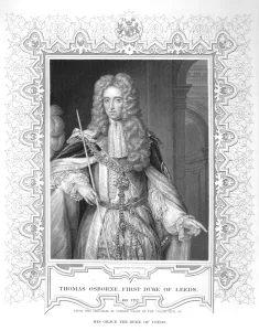 Portrait of Thomas Osborne, engraving (b/w photo) Portrait of Thomas Osborne, engraving (b/w photo)