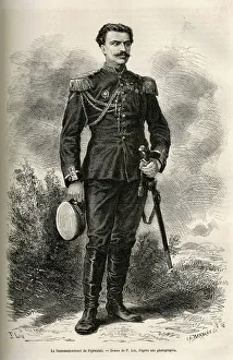 Portrait of the traveler and narrator Lieutenant Colonel of Prjewalski, drawing by F Portrait of the traveler and narrator Lieutenant Colonel of Prjewalski, drawing by F