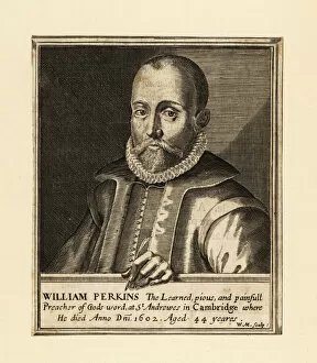 Portrait of William Perkins, English cleric and Cambridge theologian, 1558-1602
