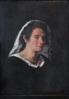 Mournful Gallery: Portrait of a woman, 17th century (oil on canvas)