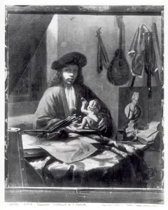 Portrait of a Young Artist (oil on canvas) (b/w photo) Portrait of a Young Artist (oil on canvas) (b/w photo)