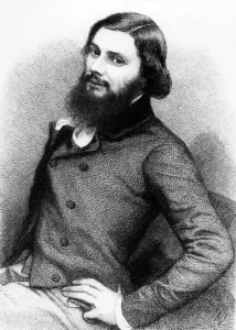 Portrait of a Young Gustave Courbet, c.1840s (engraving) Portrait of a Young Gustave Courbet, c.1840s (engraving)