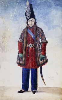Portrait of the Young Nasr al-Din Shah, c.1845-6 (gouache on paper) Portrait of the Young Nasr al-Din Shah, c.1845-6 (gouache on paper)