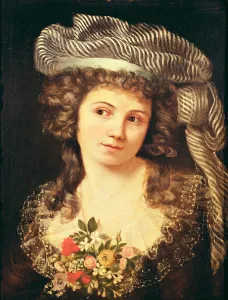 Portrait of a young woman in the style of Labille-Guiard (oil on canvas) Portrait of a young woman in the style of Labille-Guiard (oil on canvas)