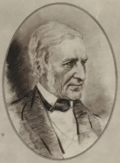 Gordon Ross Gallery: Portraits of Great Philosophers: Emerson (litho)