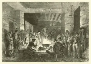 Posada, an inn in the Sierra Nevada, Spain (engraving) Posada, an inn in the Sierra Nevada, Spain (engraving)