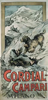 St Bernard Gallery: Poster advertising Cordial-Campari Milano, 1895 (colour litho)