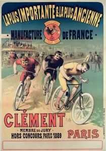 Poster advertising the cycles Clement, 1891 (colour litho) Poster advertising the cycles Clement, 1891 (colour litho)