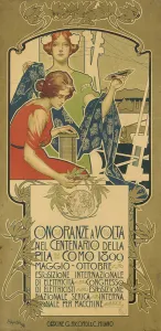 Poster advertising the exhibition of electrical products held in honor of the 100th Poster advertising the exhibition of electrical products held in honor of the 100th