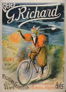Poster advertising G. Richard Cycles, Paris (colour litho) Poster advertising G. Richard Cycles, Paris (colour litho)