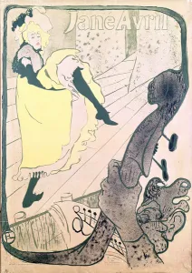 Poster advertising Jane Avril (1868-1943) at the Jardin de Paris, 1893 (colour litho) Poster advertising Jane Avril (1868-1943) at the Jardin de Paris, 1893 (colour litho)