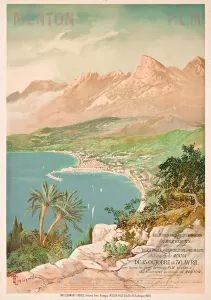 Poster advertising Menton, France (colour litho) Poster advertising Menton, France (colour litho)