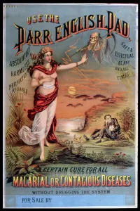 Poster advertising the Parr English Pad (colour litho) Poster advertising the Parr English Pad (colour litho)