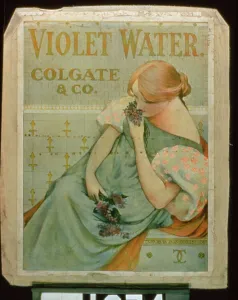 Poster advertising Violet Water, by Colgate & Co. (colour litho) Poster advertising Violet Water, by Colgate & Co. (colour litho)