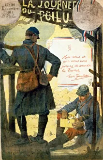 Poster for 'La journee du poilu - 25 et 26 decembre 1915', 1915 (lithograph) Poster for 'La journee du poilu - 25 et 26 decembre 1915', 1915 (lithograph)