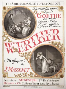 Poster for Werther by Jules Massenet (1842-1912 Poster for Werther by Jules Massenet (1842-1912