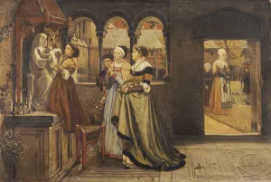 Pour la Fete de Notre Dame, 1868 (oil on canvas) Pour la Fete de Notre Dame, 1868 (oil on canvas)