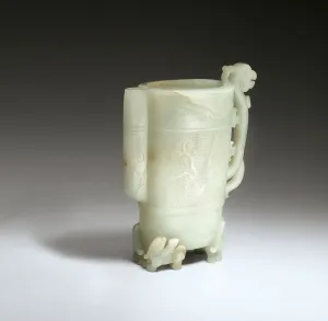Pouring Vessel, 17th-18th century (green jade) Pouring Vessel, 17th-18th century (green jade)