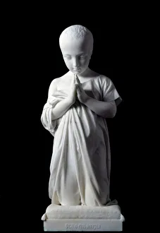 Prayer of Innocence Marble sculpture by Emilio Santarelli (1801-1886), approximately 1861 Prayer of Innocence Marble sculpture by Emilio Santarelli (1801-1886), approximately 1861