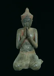Praying kneeling figure, Angkor, 15th-16th century (bronze) Praying kneeling figure, Angkor, 15th-16th century (bronze)