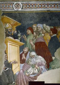Detail of the preaching of Saint Augustine (fresco, 15th century) Detail of the preaching of Saint Augustine (fresco, 15th century)