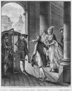 The Precautions, engraved by Pietro Antonio Martini (1739-97) 1777 (engraving) (b/w The Precautions, engraved by Pietro Antonio Martini (1739-97) 1777 (engraving) (b/w