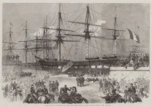 Troopships Gallery: Preparations at Cherbourg for the Departure of the Reinforcements for Mexico (engraving)