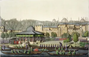 The Presentation of the Admiral to the Sultan, plate 14 from Part III The Presentation of the Admiral to the Sultan, plate 14 from Part III