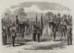 Presentation of Colours to the 10th Regiment (First Battalion) at Dublin (engraving)