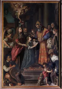 Presentation of Mary at the temple (Painting, 16th century) Presentation of Mary at the temple (Painting, 16th century)