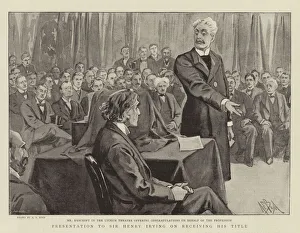 Presentation to Sir Henry Irving on receiving his Title (litho) Presentation to Sir Henry Irving on receiving his Title (litho)