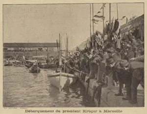 President Kruger of Transvaal arriving in Marseilles (litho) President Kruger of Transvaal arriving in Marseilles (litho)