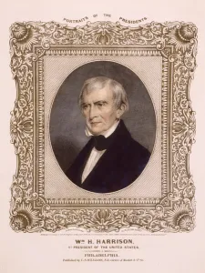 US president William Henry Harrison, 1846 (lithograph) US president William Henry Harrison, 1846 (lithograph)