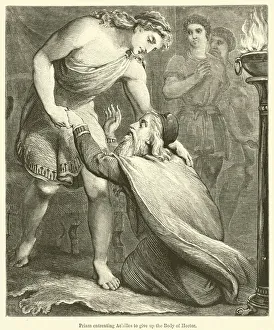Priam entreating Achilles to give up the Body of Hector (engraving) Priam entreating Achilles to give up the Body of Hector (engraving)