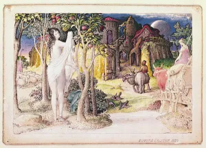 The Primitive City, 1822 (pen and ink & w/c) The Primitive City, 1822 (pen and ink & w/c)