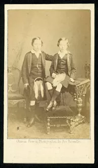 Prince Arthur and Prince Leopold (b / w photo)