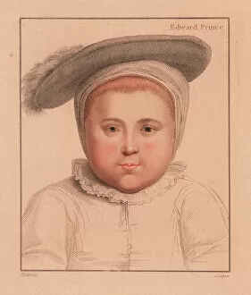 Young Boy Gallery: Prince Edward, aged 1, later King Edward VI of England.1812 (engraving)
