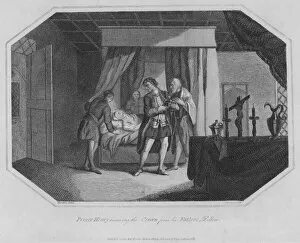 Prince Henry removing the Crown from his Father's Pillow (engraving)