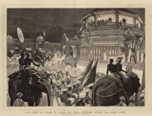 The Prince of Wales in Ceylon, the Public Perehara before the Prince, Kandy (engraving) The Prince of Wales in Ceylon, the Public Perehara before the Prince, Kandy (engraving)