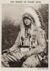 Prince of Wales dressed as an American Indian chief (b/w photo) Prince of Wales dressed as an American Indian chief (b/w photo)