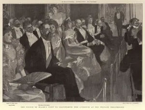 The Prince of Wales's Visit to Chatsworth, the Audience at the Private Theatricals (litho) The Prince of Wales's Visit to Chatsworth, the Audience at the Private Theatricals (litho)