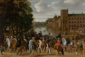 The Princes of Orange and their Families on Horseback, Riding Out from The Buitenhof The Princes of Orange and their Families on Horseback, Riding Out from The Buitenhof