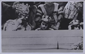 Princess Elizabeth Gallery: Princess Elizabeth at the coronation of her father, King George VI (b / w photo)