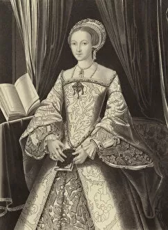 Princess Elizabeth Gallery: Princess Elizabeth, the future Queen Elizabeth I, c 1545 (engraving)