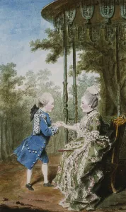 The Princess of Salm Seated with Her Son, the Prince of Salm, by a Chinese Pavilion The Princess of Salm Seated with Her Son, the Prince of Salm, by a Chinese Pavilion