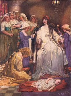 Norman Mills (after) Price Gallery: The Princess Sits in Judgement, illustration from The Childrens Tennyson: Stories in Prose