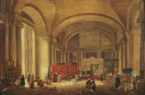 Print sellers at the entrance to Louvre, 1791 (oil on canvas) Print sellers at the entrance to Louvre, 1791 (oil on canvas)