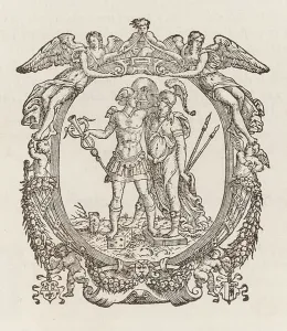 Printer's device used by Gualtiro Scotto printers in Venice between 1550 to 1555 Printer's device used by Gualtiro Scotto printers in Venice between 1550 to 1555