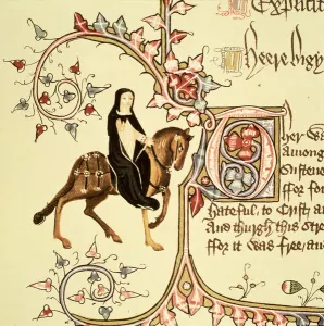 The Prioress, detail from The Canterbury Tales, by Geoffrey Chaucer (c The Prioress, detail from The Canterbury Tales, by Geoffrey Chaucer (c
